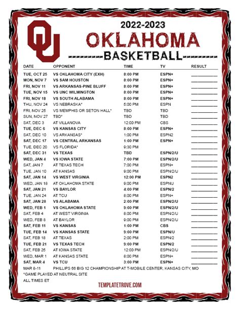 ou basketball|ou basketball schedule 2023 24.